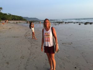 Kim on the beach in Costa Rica